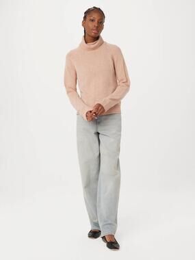NWT Quince 100% Yak Wool Turtleneck Sweater Desert Bloom Pink S